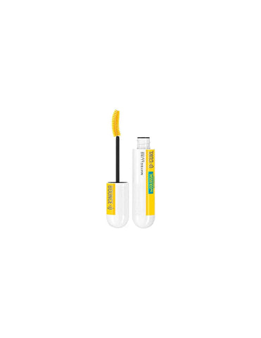 Maybelline Colossal Curl Bounce Mascara in Very Black with a curved brush, designed to enhance curl and volume for bold lashes.
