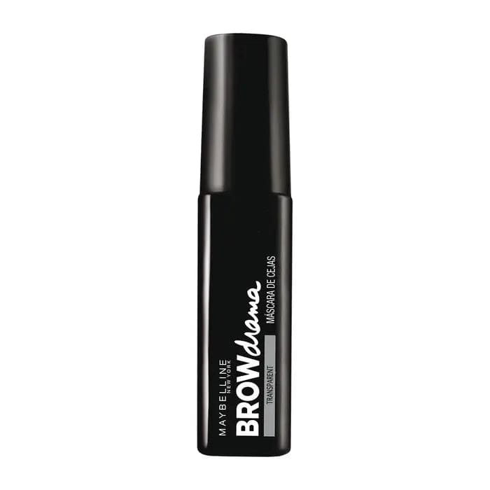 Maybelline Eye Studio Brow Drama Mascara transparent brow gel applied to eyebrows, styled for natural, defined look.