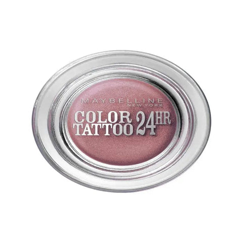 Maybelline Eyestudio Color Tattoo Cream Gel Shadow in Pink Gold, vibrant eyeshadow in a smooth gel formula, showcased in the image.