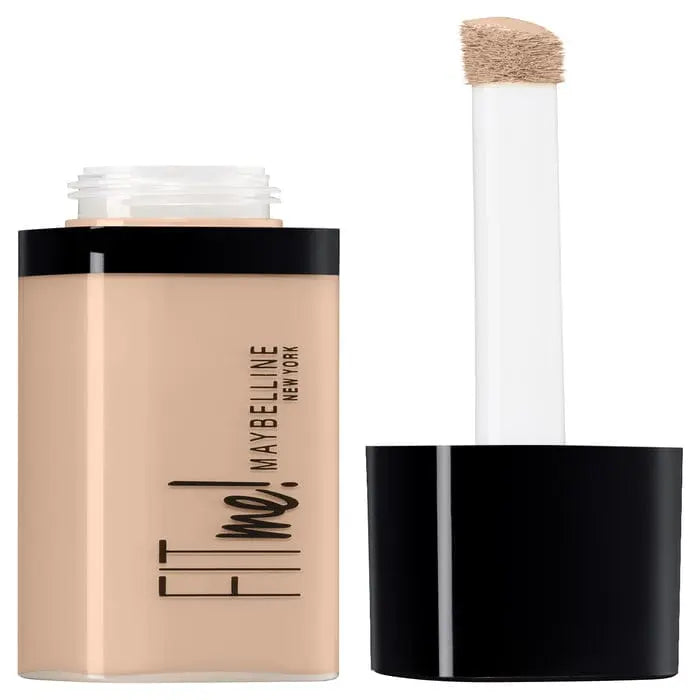 Maybelline Fit Me Concealer in shade 08 Nude, displayed alongside packaging, on a neutral background.