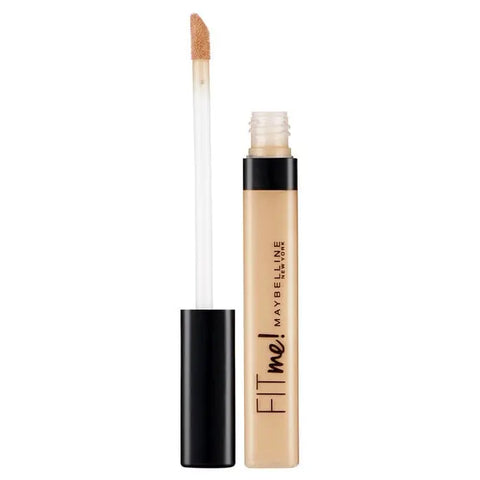 Maybelline Fit Me Concealer in shade 10 Light, shown in a sleek tube, used for brightening and concealing skin imperfections.