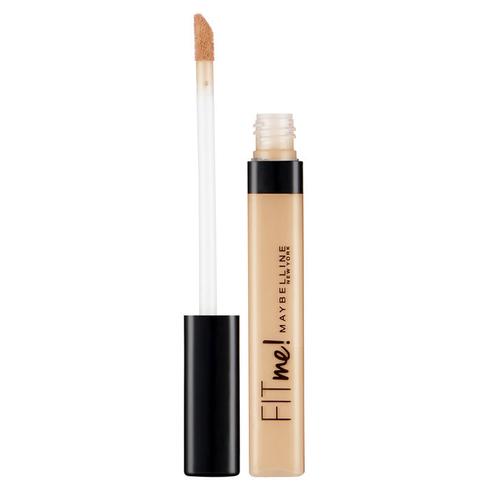 Maybelline Fit Me Concealer in shade 10 Light, with sleek packaging and applicator, displayed on a neutral background.