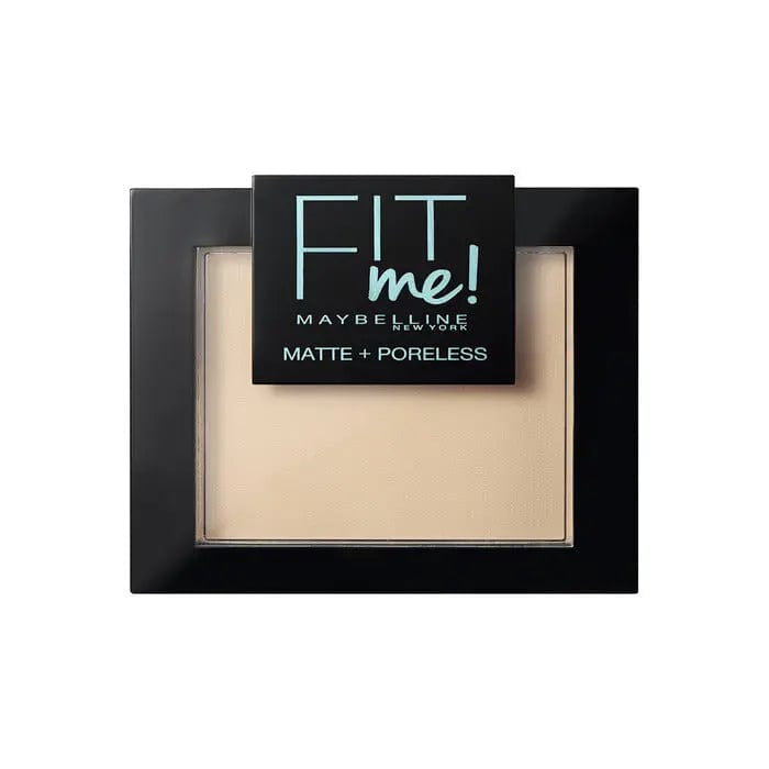 Maybelline Fit Me Matte & Poreless Powder in shade 105 Natural Ivory, displayed in a compact with a smooth matte finish.
