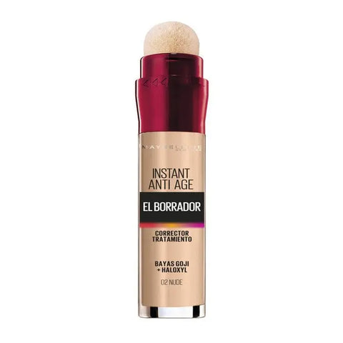 Maybelline Instant Age Rewind Eraser Dark Circles Concealer in 02 Nude, 6ml, with packaging featuring Jag Couture London New York branding