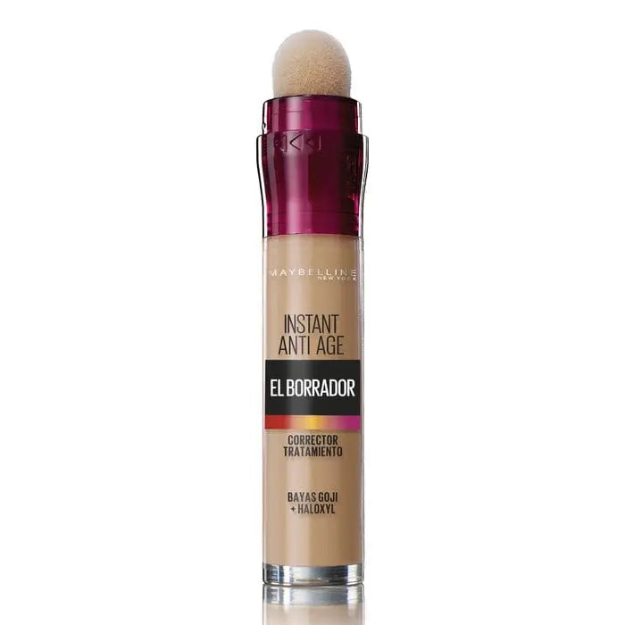 Maybelline Instant Age Rewind Eraser Dark Circles Concealer in 04 Honey, 6ml, showing the product tube on a neutral background.