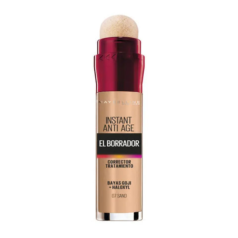 Maybelline Instant Age Rewind Eraser Dark Circles Concealer in shade 07 Sand, 6ml with packaging from Jag Couture London.