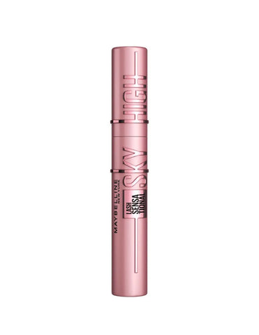 Maybelline Lash Sensational Sky High Mascara in brown, 7.2ml, showcasing the mascara wand and product packaging.