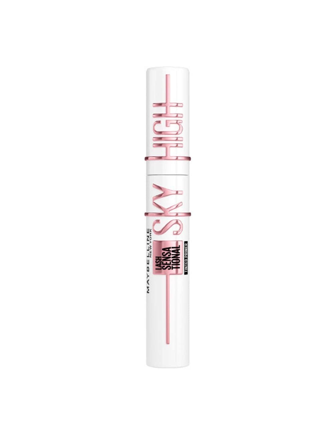 Maybelline Lash Sensational Sky High Tinted Primer in 7.2ml bottle, with sleek packaging and product details visible.