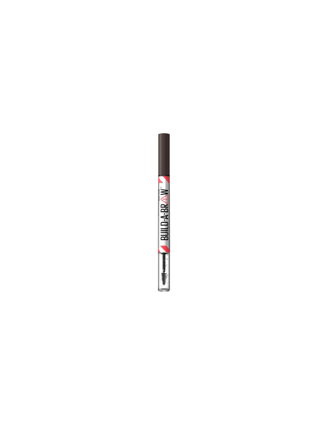 Maybelline Brow Buil A Brow eyebrow kit with multiple shades and applicator, shown in a compact container.