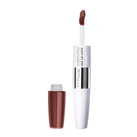 Maybelline Superstar 24 2-Step Liquid Lipstick in shade 640 Nude Pink, featuring the lipstick tube with applicator.