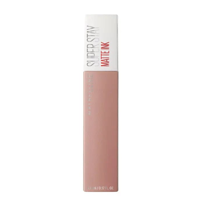 Maybelline Superstay 24 Matte Ink Lipstick in shade 05 Loyalist, 5ml, displayed with a matte finish and deep nude color.