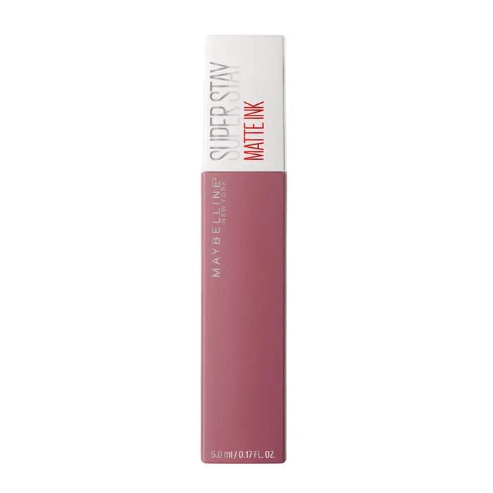 Maybelline Superstay 24 Matte Ink Lipstick in 15 Lover, showcasing the deep nude lipstick tube from Jag Couture London-New York.
