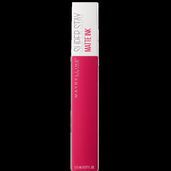 Maybelline Superstay 24 Matte Ink Lipstick in shade Path Finder, 5ml, with the lipstick tube and vibrant matte finish visible.