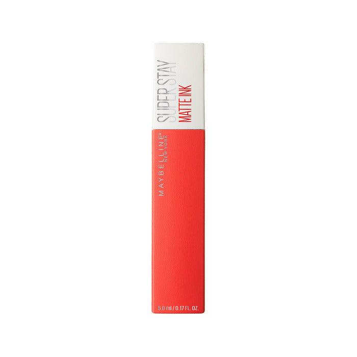 Maybelline Superstay 24 Matte Ink Lipstick in shade Heroine, 5ml tube, with vibrant matte finish and bold color.