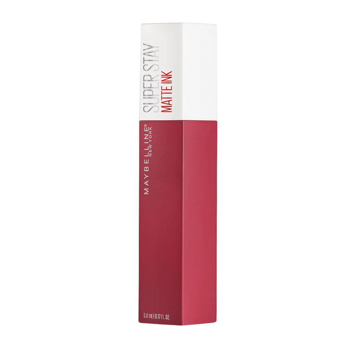 Maybelline Superstay 24 Matte Ink Lipstick in Ruler shade, 5ml, featuring bold matte finish and sleek packaging.