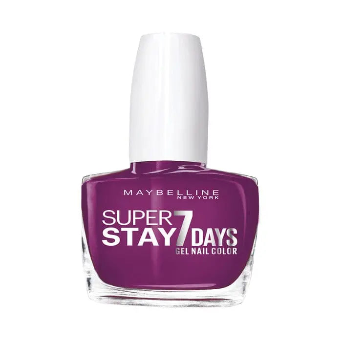 Maybelline Superstay 7 Days Gel Nail Color in shade 230 Berry Stain, displayed on neatly manicured nails.