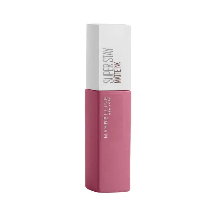 Maybelline Superstay Matte Ink City Edition lip stain in 125 Inspirer Rosa, 5ml tube, with vibrant pink color and matte finish.