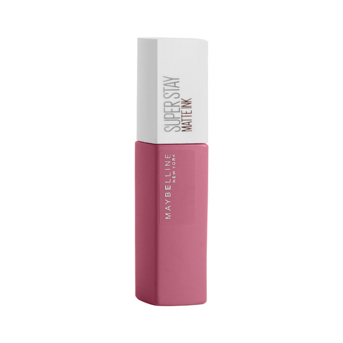 Maybelline Superstay Matte Ink City Edition 125 Inspirer pink liquid lipstick from Jag Couture London, 5ml tube.