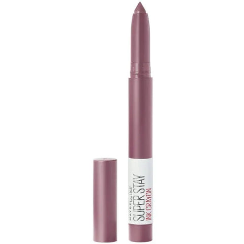 Maybelline Superstay Matte Ink Crayon Lipstick in shade 25 Stay Exceptional, displayed with the crayon form and vibrant color.
