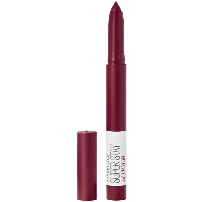 Maybelline Superstay Matte Ink Crayon Lipstick in shade 55 Make It Happen, featuring a matte finish and crayon design.