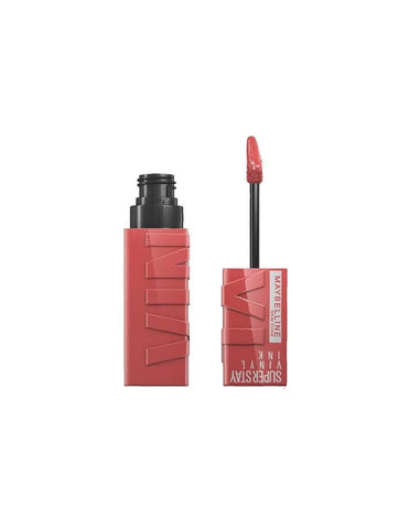 Maybelline Superstay Vinyl Ink liquid lipstick in shade 35 Cheeky, with a 4.2ml tube, displayed in a sleek packaging.