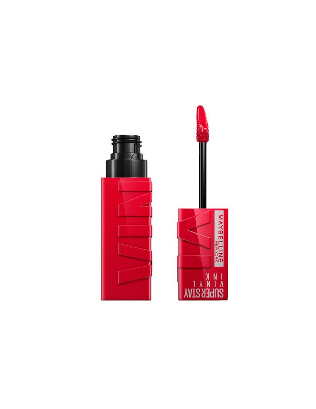 Maybelline Superstay Vinyl Ink Liquid Lipstick in shade 50 Wicked, 4.2ml, with a sleek tube and applicator visible.