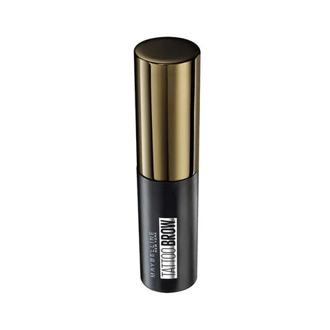 Maybelline Tattoo Brow Easy Peel Off Tint in Dark Brown, showcasing the product tube with the brand logo and dark brown tint.