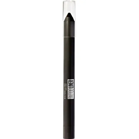Maybelline Tattoo Liner Gel Pencil in Deep Onyx, dark black eyeliner pencil with precise tip for bold eye definition.