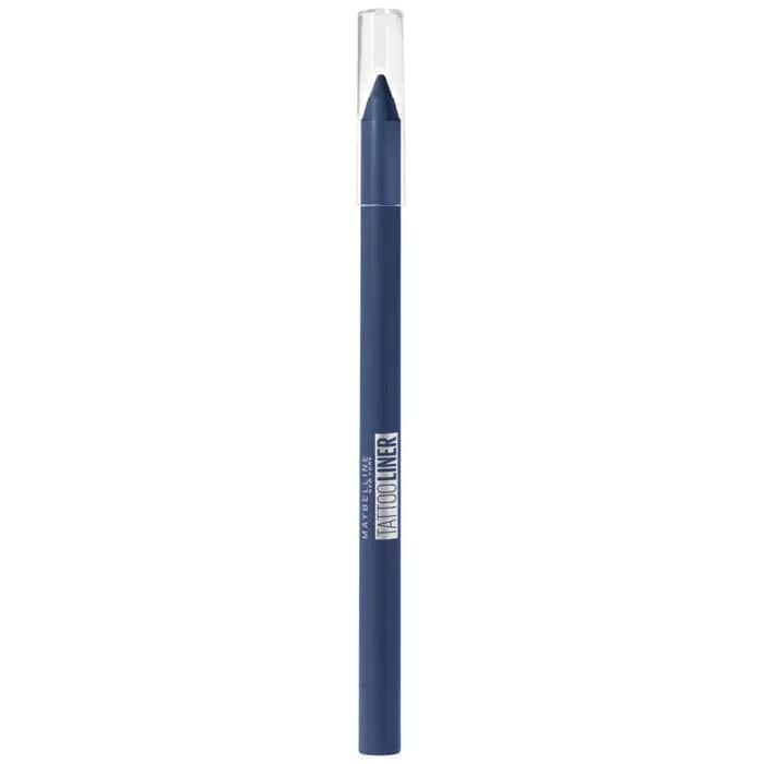Maybelline Tattoo Liner Gel Pencil in Deep Teal, featuring the pencil with sharp tip and vibrant teal color for precise eye lining.