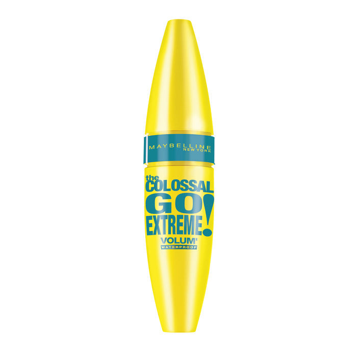 Maybelline The Colossal Go Extreme Waterproof Mascara in 9.5ml, showcasing the mascara wand and packaging.