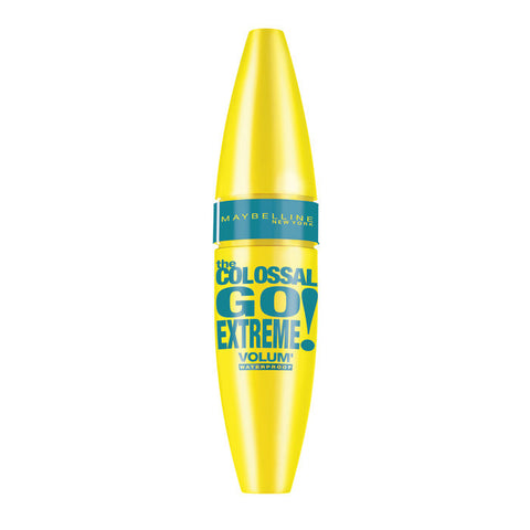 Maybelline The Colossal Go Extreme Waterproof Mascara in 9.5ml, showcasing the mascara wand and packaging.