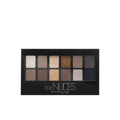 Maybelline The Nudes Eye Shadow Palette 01 featuring neutral shades in a sleek palette by Jag Couture London New York.