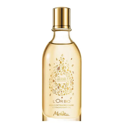 Melvita Extraordinary Oil Bio 50ml bottle with dropper, natural skincare product by Jag Couture London New York.