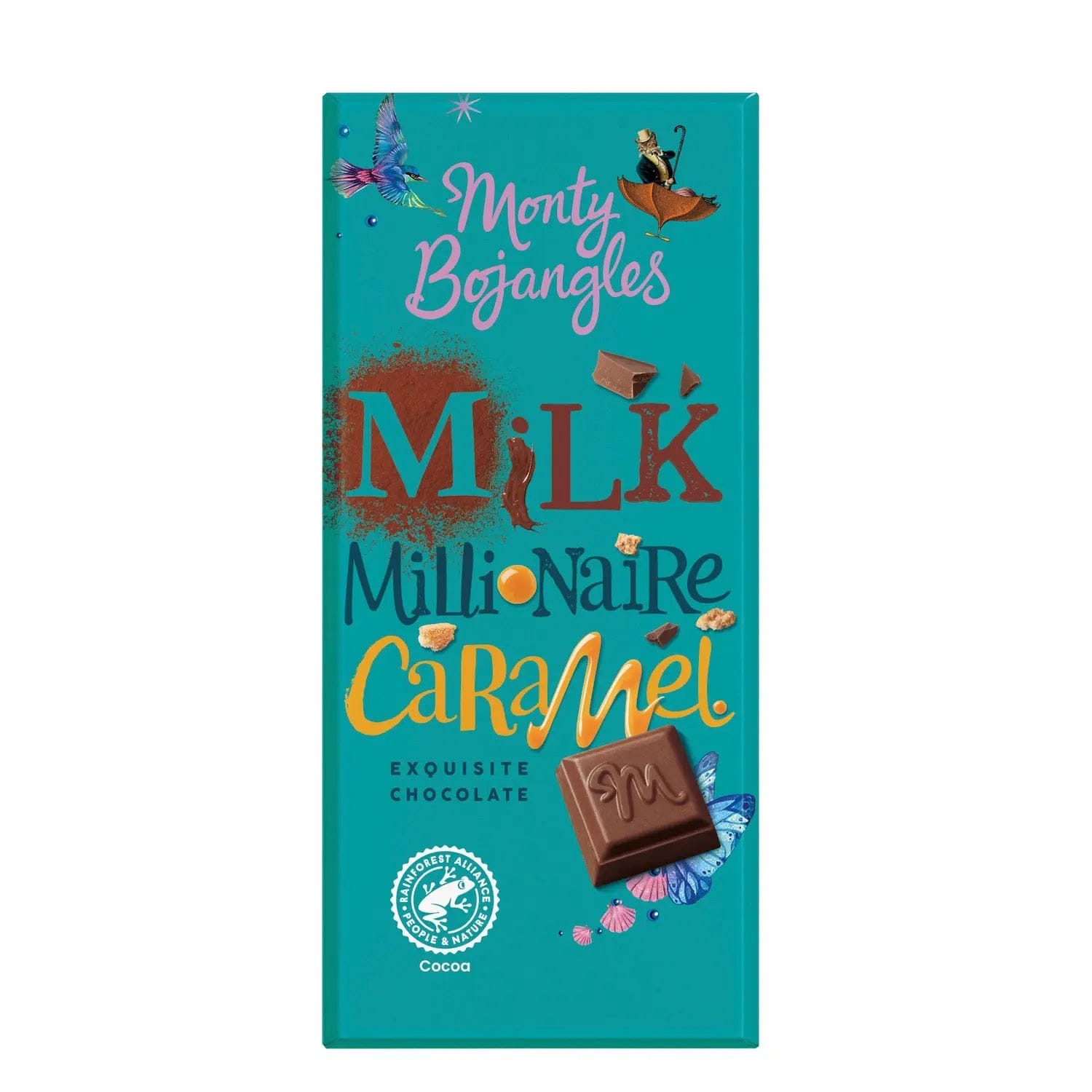 Jag Couture London New York Milk Millionaire Caramel chocolate bar, showcasing rich caramel-filled milk chocolate with luxurious branding.