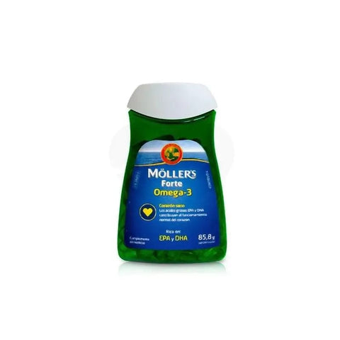 Moller’s Moller's Forte Omega 3 capsules by Jag Couture London - New York, 60 softgel supplement for heart and brain health.