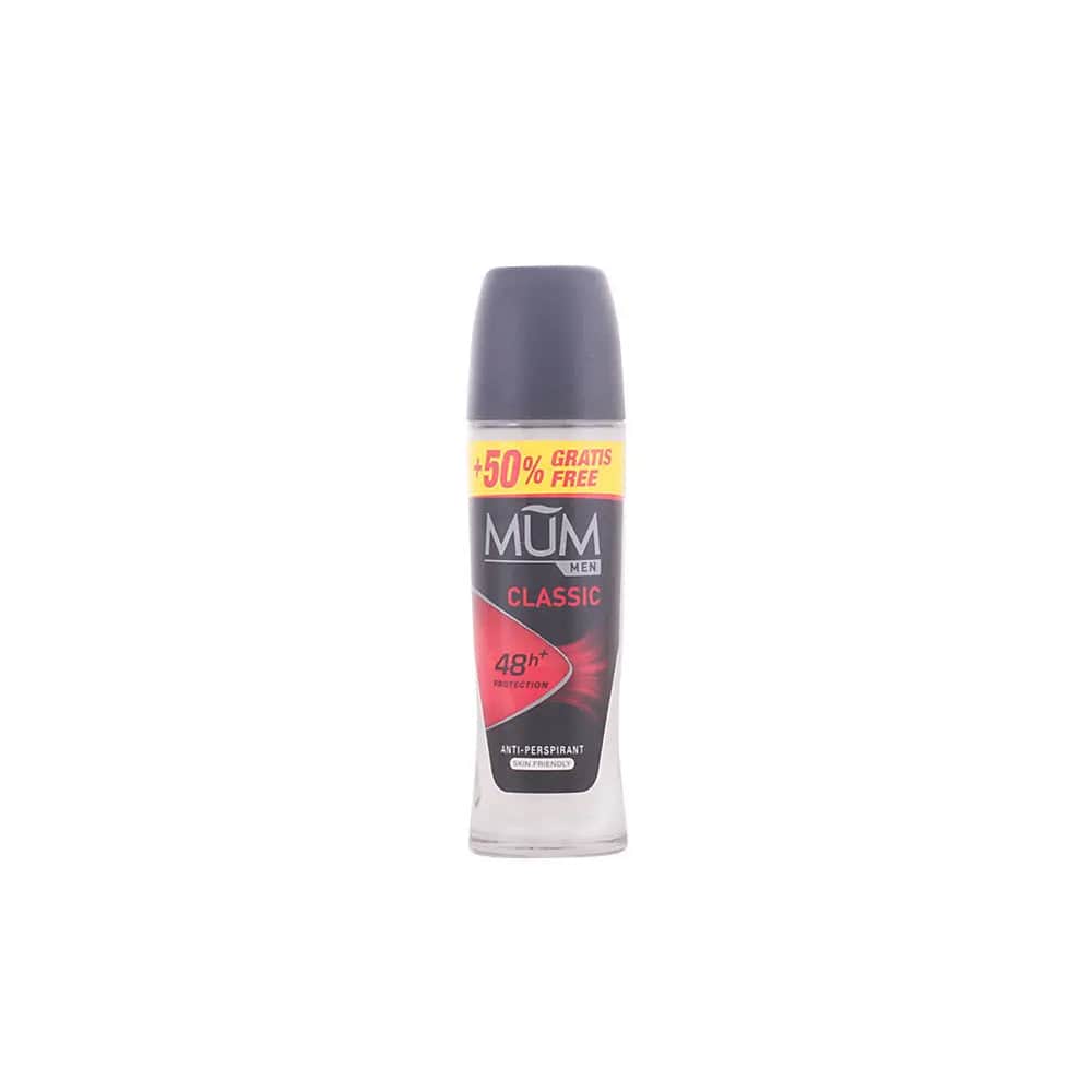 Jag Couture London New York Mum Men Classic Roll-On Deodorant 50ml bottle with sleek design and label visible.