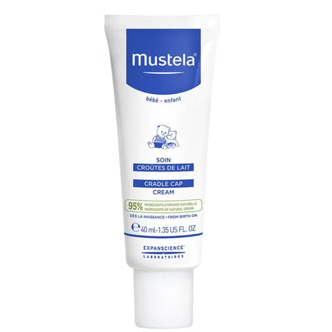 Mustela Cradle Cap Care 40ml bottle from Jag Couture London - New York, showing the skincare product with packaging.