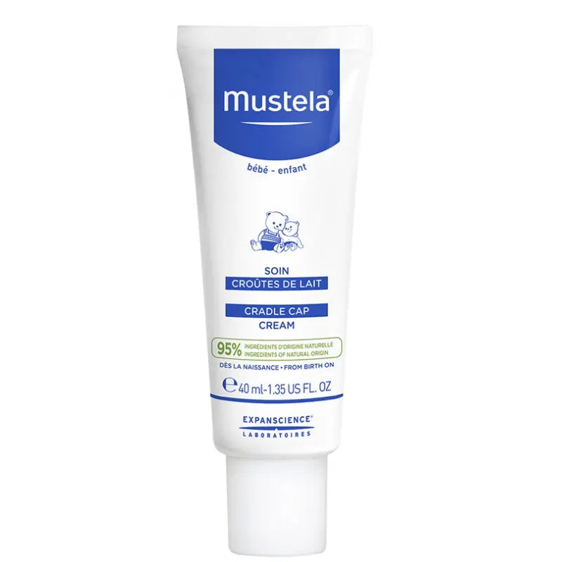 Jag Couture London Mustela Cradle Cap Care 40ml bottle, gentle scalp treatment for babies with soothing formula.