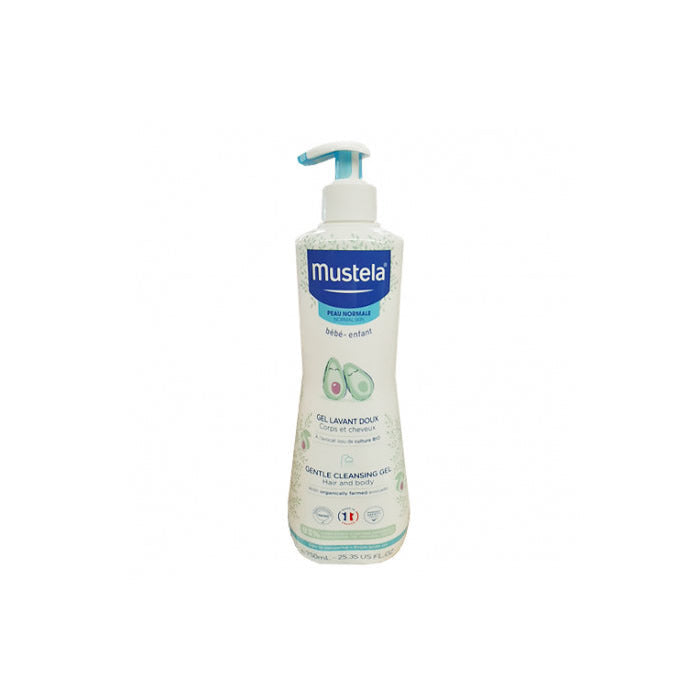 Jag Couture London New York Mustela Gentle Cleansing Gel 750ml bottle, soft and gentle skincare product for sensitive skin.