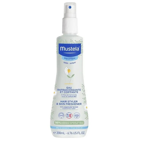 Jag Couture London New York Mustela Hair Styler and Skin Freshener 200ml bottle, featuring sleek design and product label.
