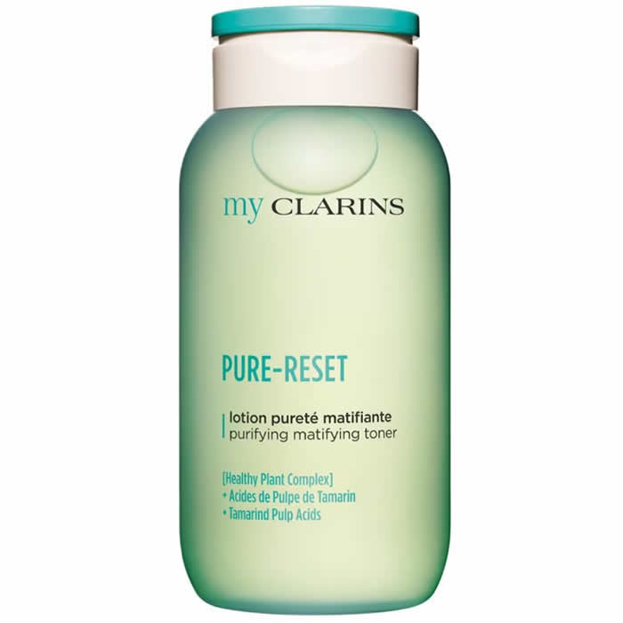 Jag Couture London New York My Clarins Purifying Matifying Toner 200ml bottle on white background