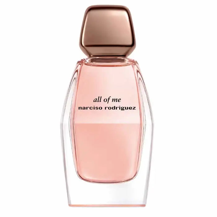 Narciso Rodriguez All Of Me Eau De Parfum Spray 90ml bottle with elegant packaging, showcasing the fragrance and brand details.