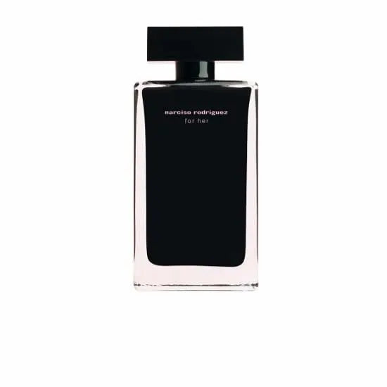 Narciso Rodriguez For Her Eau De Toilette spray 150ml, featuring a sleek perfume bottle with elegant design.