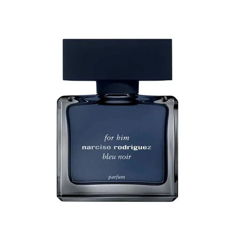 Narciso Rodriguez For Him Bleu Noir Eau de Parfum spray bottle, 100ml, with sleek black packaging and minimalist design.