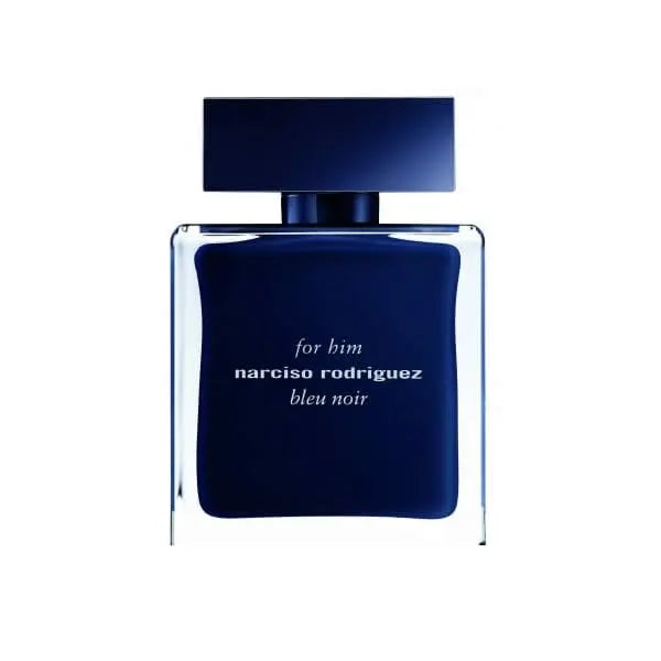 Narciso Rodriguez For Him Bleu Noir Eau de Toilette spray 100ml, sleek black bottle with minimalist design.