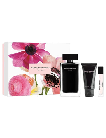 Narciso Rodriguez Narciso Her Eau de Parfum 100ml in a black box, displayed with the perfume bottle and packaging.