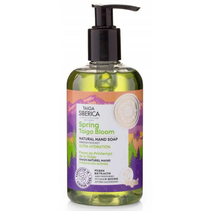 Natura Siberica Ultra Hydration Natural Hand Soap in 300ml bottle, featuring botanical ingredients for gentle hand cleansing.