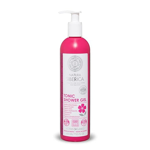 Natura Siberica Tonic Gel de Baño 400ml from Jag Couture London New York, showing the bottle with label and product packaging.