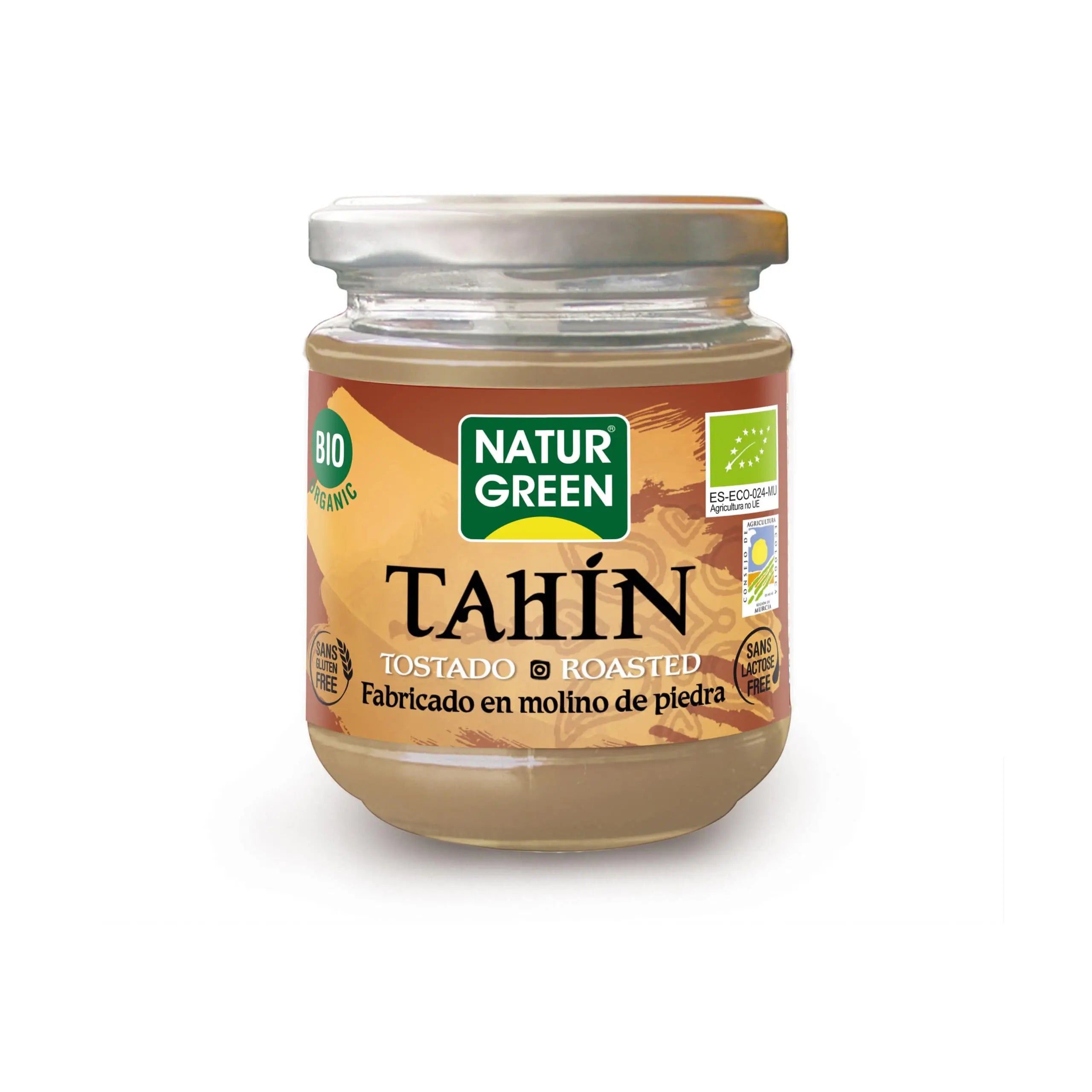 Naturalgreen Tahin Tostado 300g jar from Jag Couture London New York, showing a creamy toasted sesame paste in a glass jar.