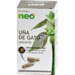 Neo Cat’s Claw microgranules in a blister pack, 45 capsules, from Jag Couture London - New York, with capsules visible in the image.